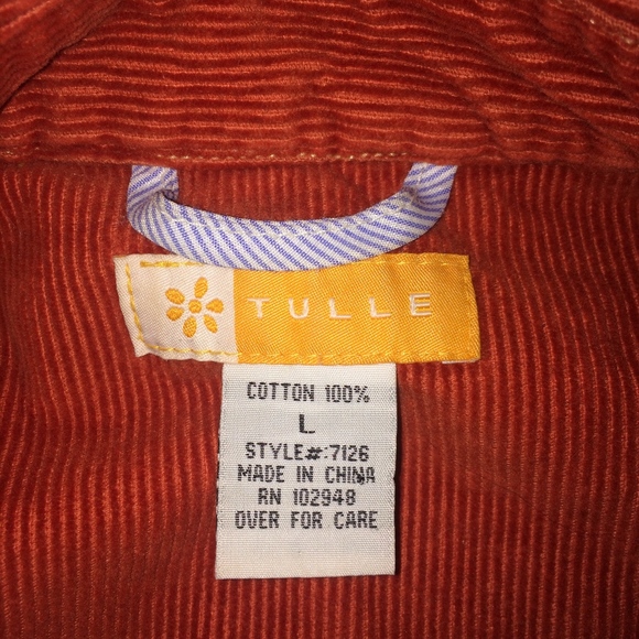 Tulle burnt orange corduroy jacket - Picture 5 of 7